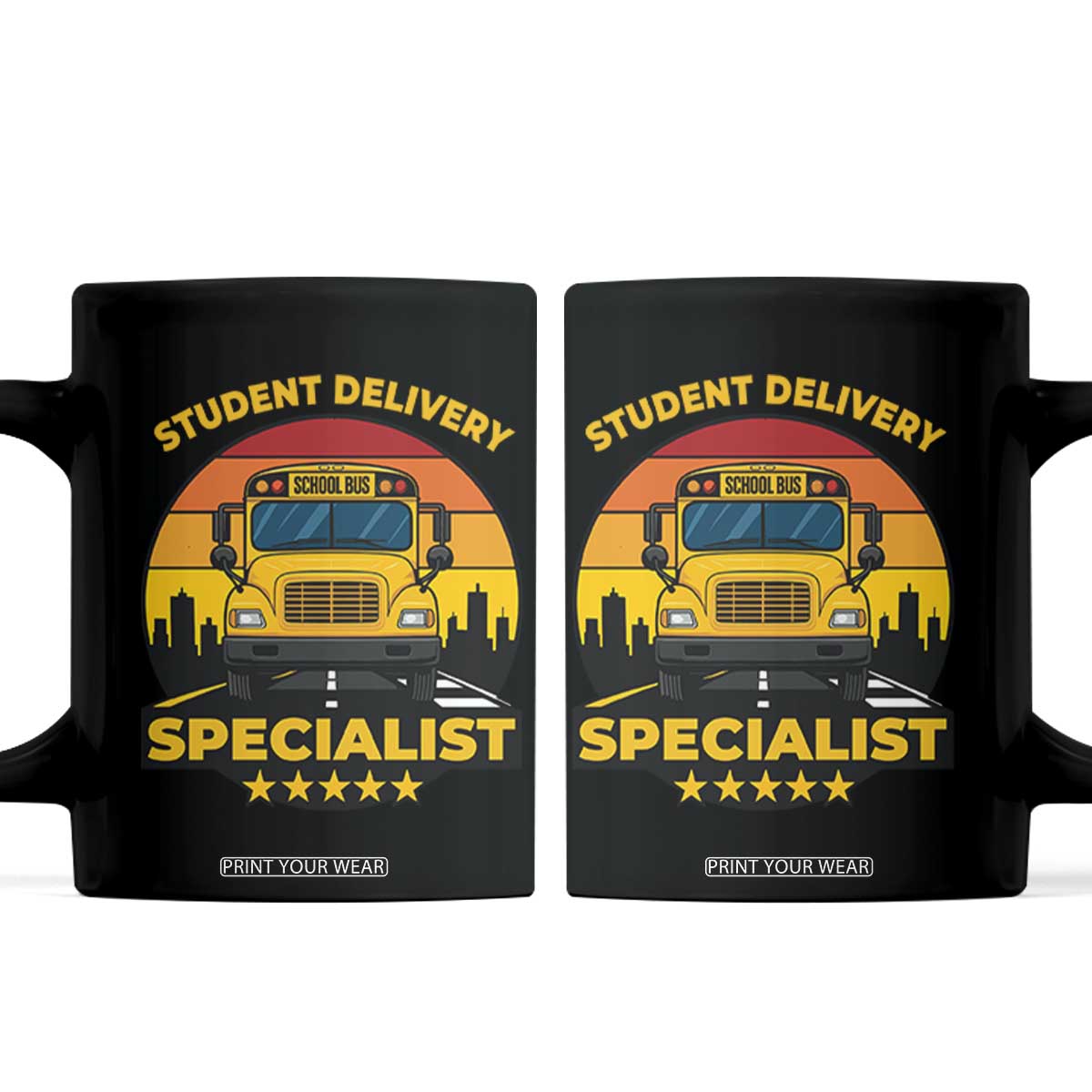 School Bus Driver Coffee Mug Student Delivery Specialist TS14 Black Print Your Wear