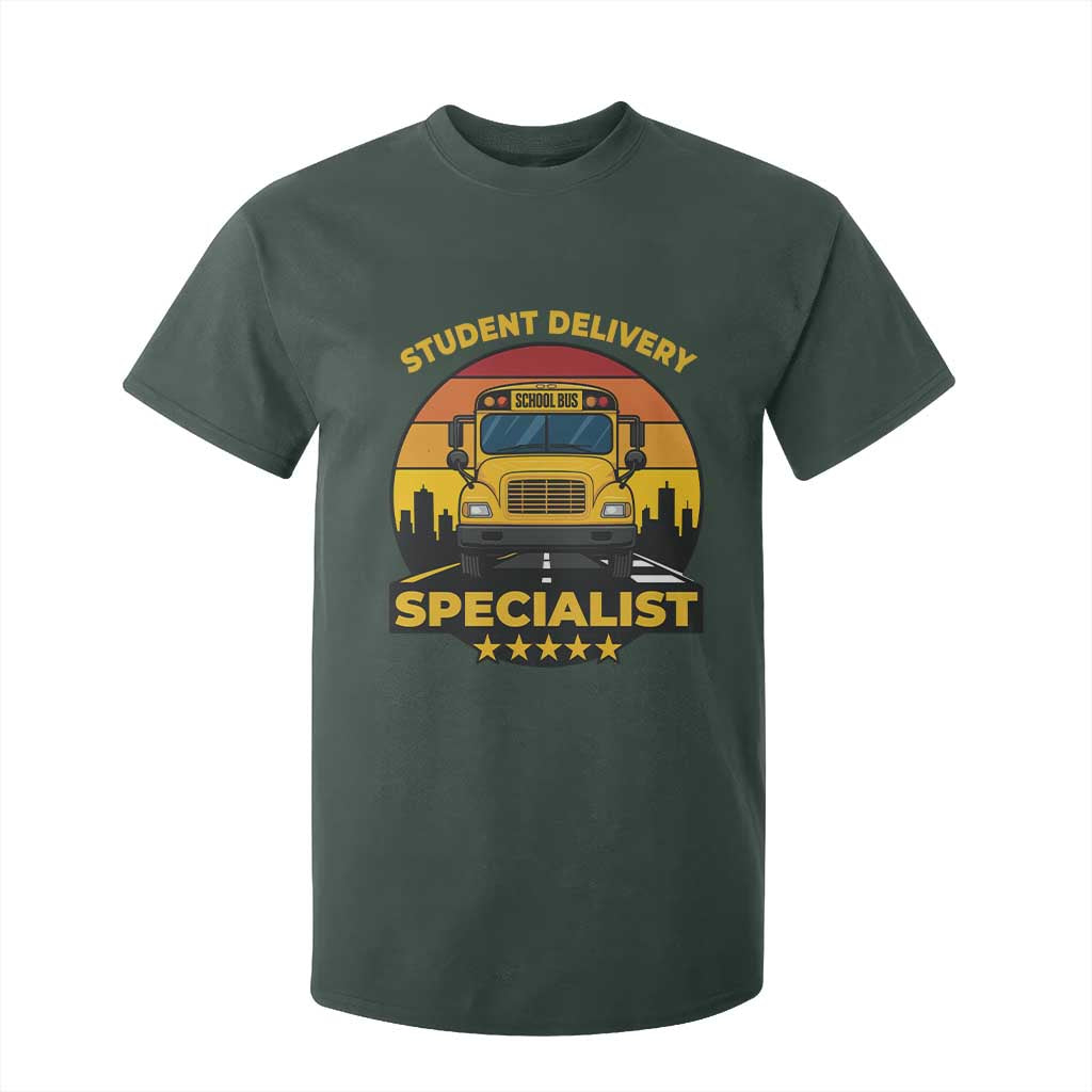 School Bus Driver T Shirt For Kid Student Delivery Specialist TS14 Dark Forest Green Print Your Wear