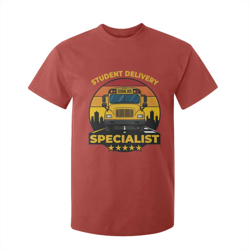 School Bus Driver T Shirt For Kid Student Delivery Specialist TS14 Red Print Your Wear
