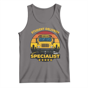 School Bus Driver Tank Top Student Delivery Specialist TS14 Deep Heather Print Your Wear