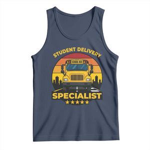 School Bus Driver Tank Top Student Delivery Specialist TS14 Navy Print Your Wear