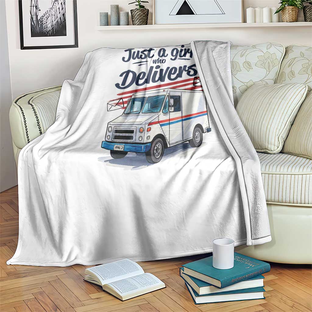 Funny Postal Worker Throw Blanket Just A Girl Who Delivers TS14 Print Your Wear