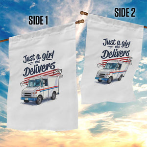 Funny Postal Worker Garden Flag Just A Girl Who Delivers TS14 Print Your Wear