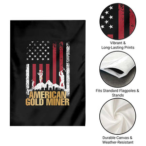 Gold Miner Patriotic American Flag Garden Flag TS14 Print Your Wear