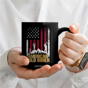 Gold Miner Patriotic American Flag Coffee Mug TS14 Print Your Wear