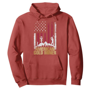 Gold Miner Patriotic American Flag Hoodie TS14 Red Print Your Wear