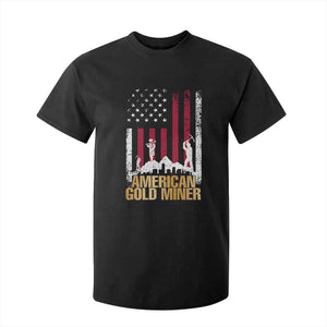 Gold Miner Patriotic American Flag T Shirt For Kid TS14 Black Print Your Wear