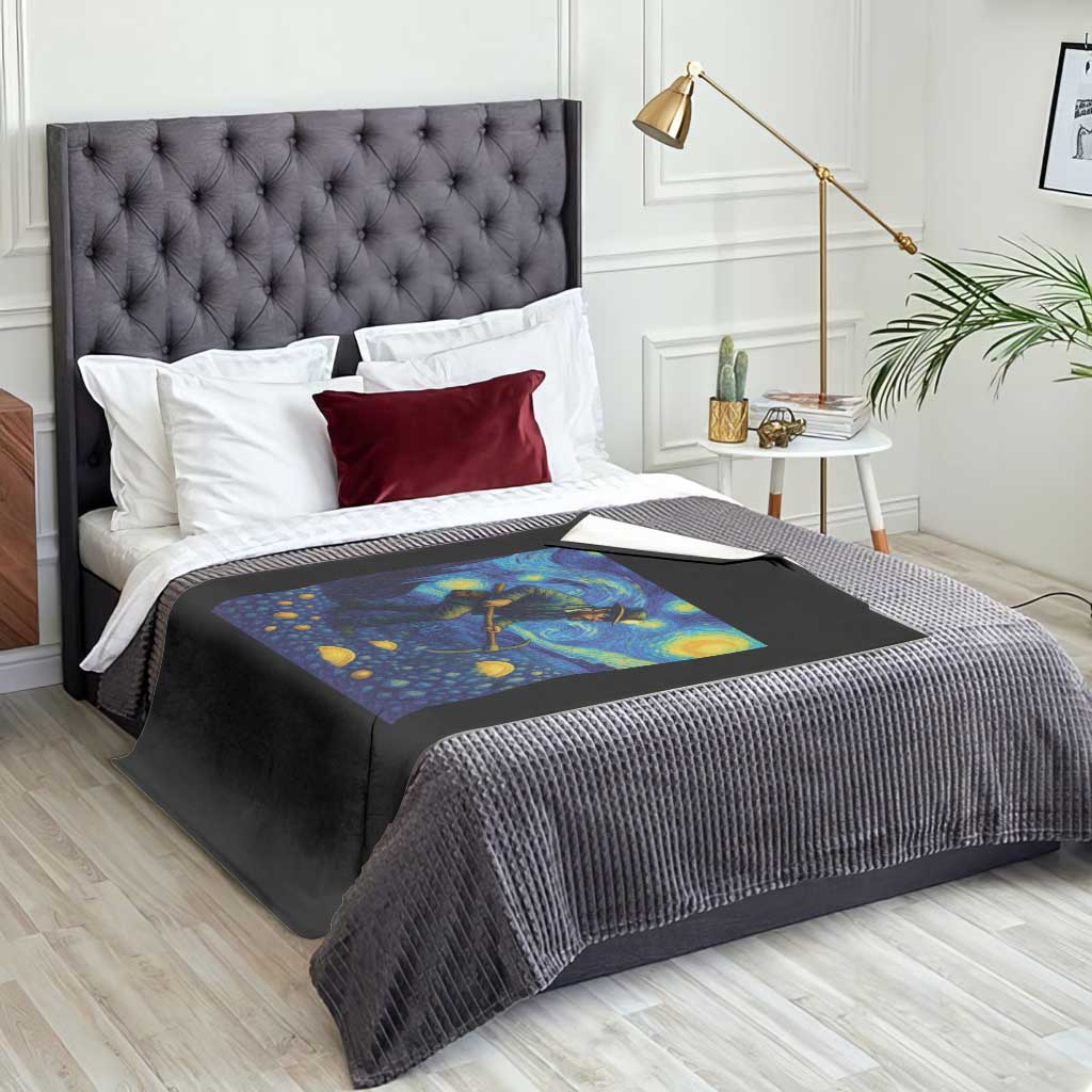 Gold Miner Starry Night Van Gogh Throw Blanket TS14 Print Your Wear