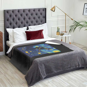 Gold Miner Starry Night Van Gogh Throw Blanket TS14 Print Your Wear