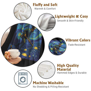 Gold Miner Starry Night Van Gogh Throw Blanket TS14 Print Your Wear