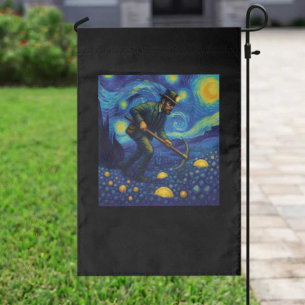 Gold Miner Starry Night Van Gogh Garden Flag TS14 Print Your Wear