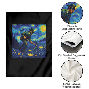 Gold Miner Starry Night Van Gogh Garden Flag TS14 Print Your Wear
