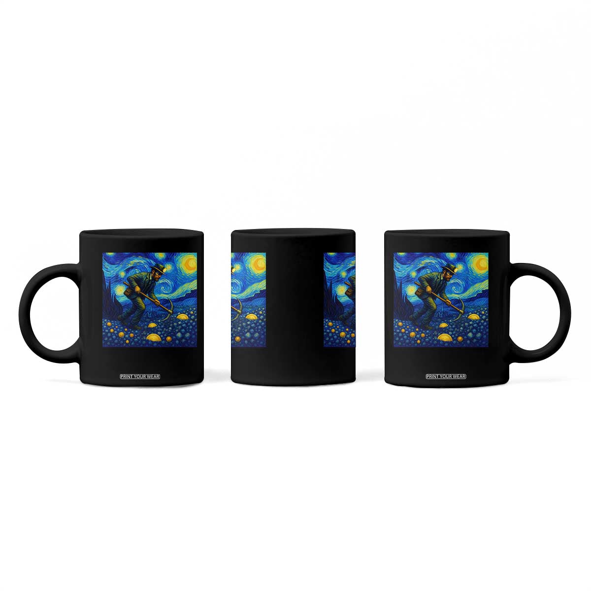 Gold Miner Starry Night Van Gogh Coffee Mug TS14 Print Your Wear