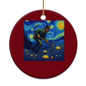 Gold Miner Starry Night Van Gogh Ceramic Ornament TS14 1pc Red Print Your Wear