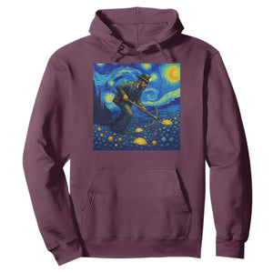 Gold Miner Starry Night Van Gogh Hoodie TS14 Maroon Print Your Wear
