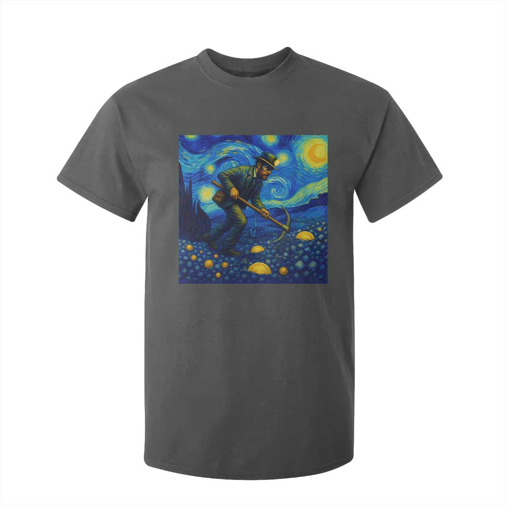 Gold Miner Starry Night Van Gogh T Shirt For Kid TS14 Dark Heather Print Your Wear