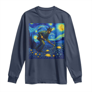 Gold Miner Starry Night Van Gogh Long Sleeve Shirt TS14 Navy Print Your Wear