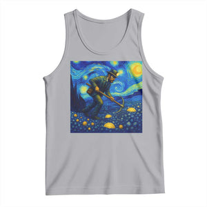 Gold Miner Starry Night Van Gogh Tank Top TS14 Athletic Heather Print Your Wear