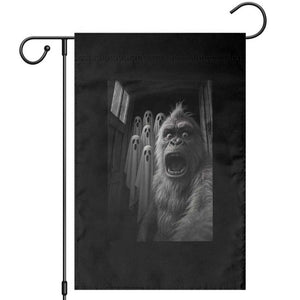 Funny Bigfoot Selfie Halloween Garden Flag Sasquatch Ghost Haunted House TS14 Black Print Your Wear