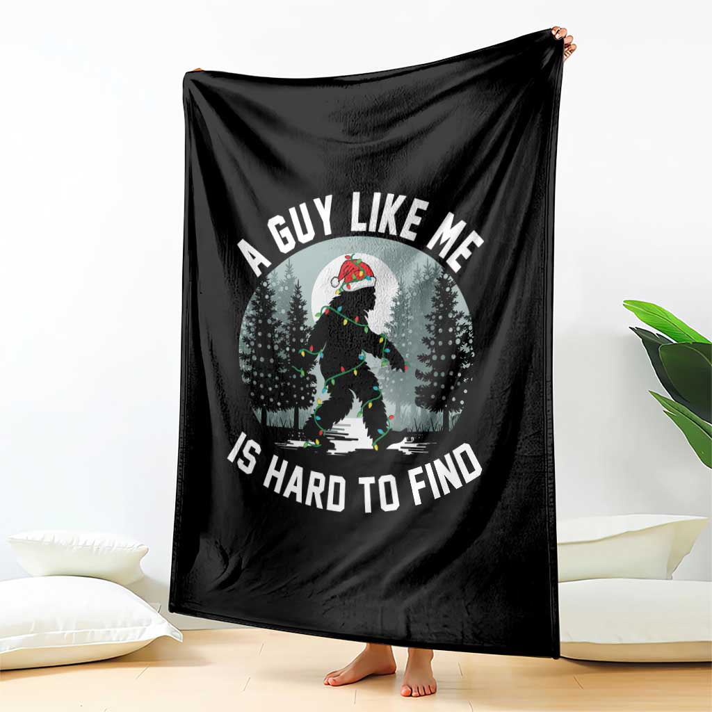 Funny Bigfoot Christmas Throw Blanket A Guy Like Me Is Hard To Find TS14 Print Your Wear