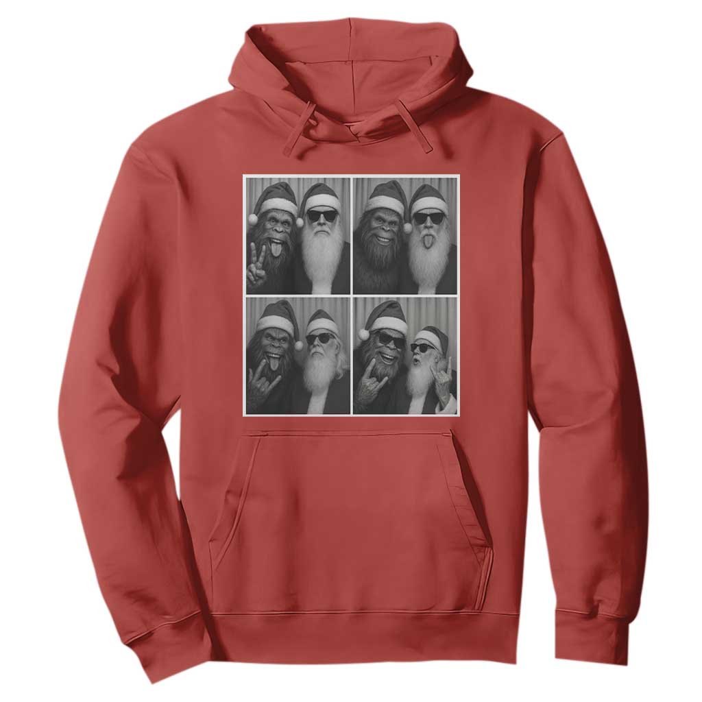 Funny Bigfoot Photobooth Christmas Hoodie Sasquatch Santa Claus Xmas TS14 Red Print Your Wear