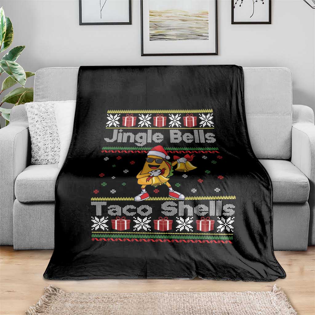 Funny Taco Christmas Throw Blanket Jigle Bells Taco Shells TS14 Print Your Wear
