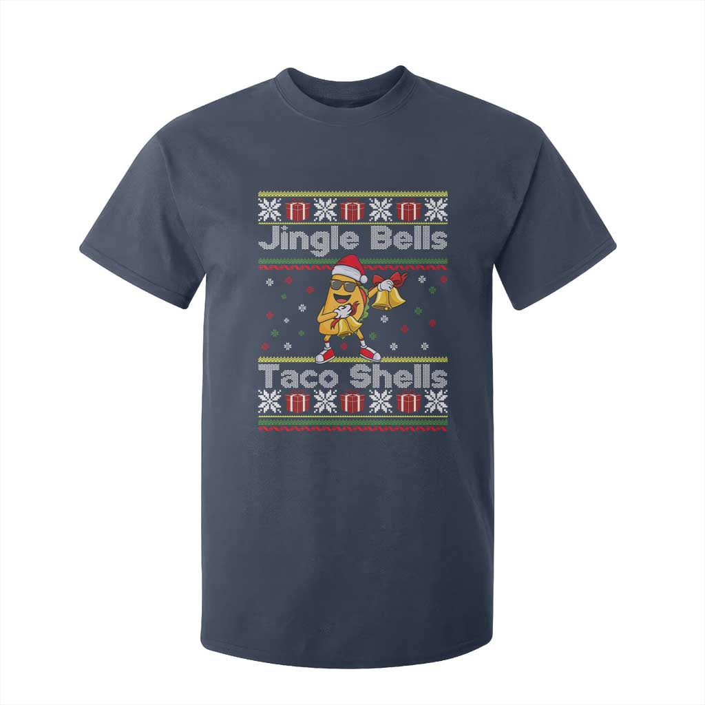 Funny Taco Christmas T Shirt For Kid Jigle Bells Taco Shells TS14 Navy Print Your Wear