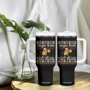 Funny Taco Christmas Tumbler With Handle Jigle Bells Taco Shells TS14 Print Your Wear