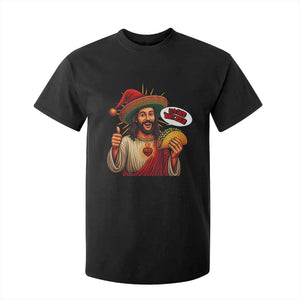 Funny Jesus Taco Mexican T Shirt For Kid Let Us Taco About Jesus TS14 Black Print Your Wear