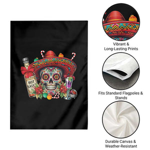 Cinco De Mayo Christmas Garden Flag Mexican Sugar Skull Sombrero Tequila Party TS14 Print Your Wear