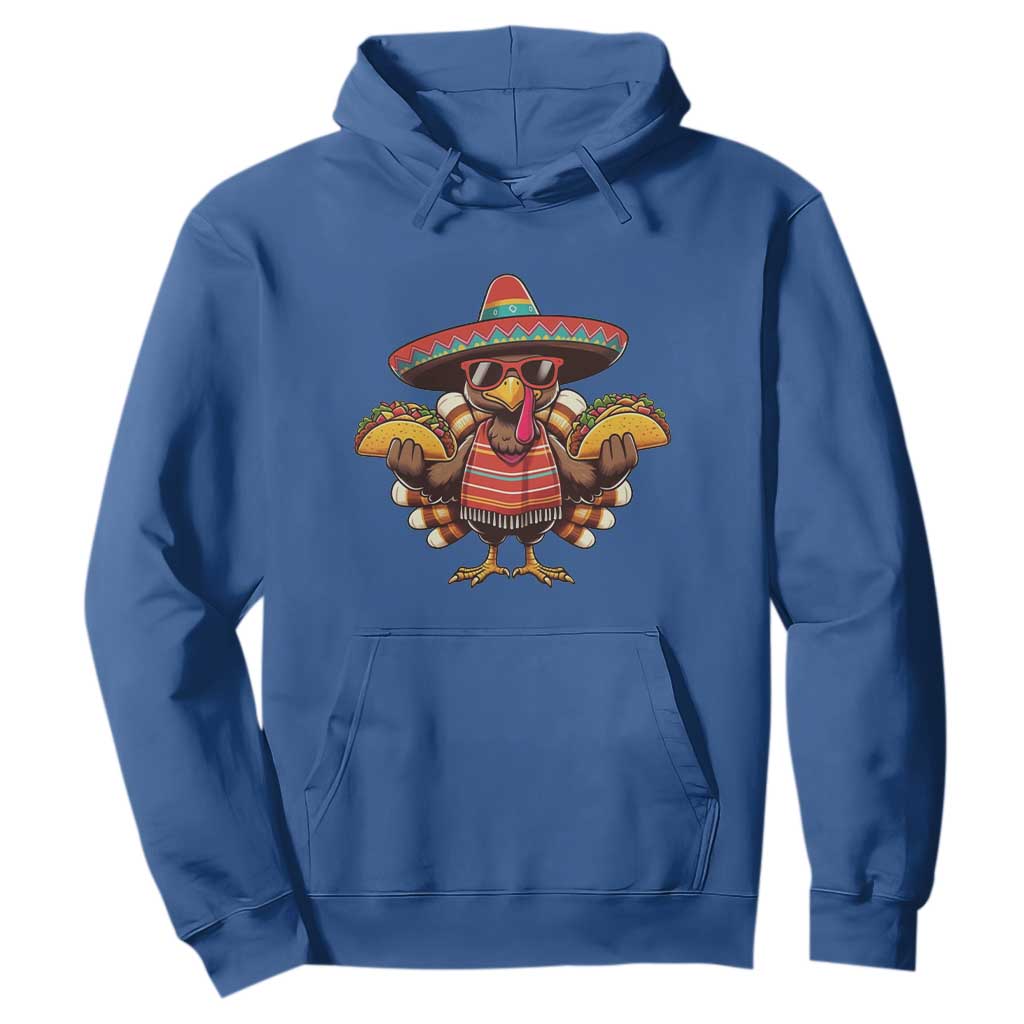 Funny Thanksgiving Turkey Hoodie Taco Mexican Christmas TS14 Royal Blue Print Your Wear