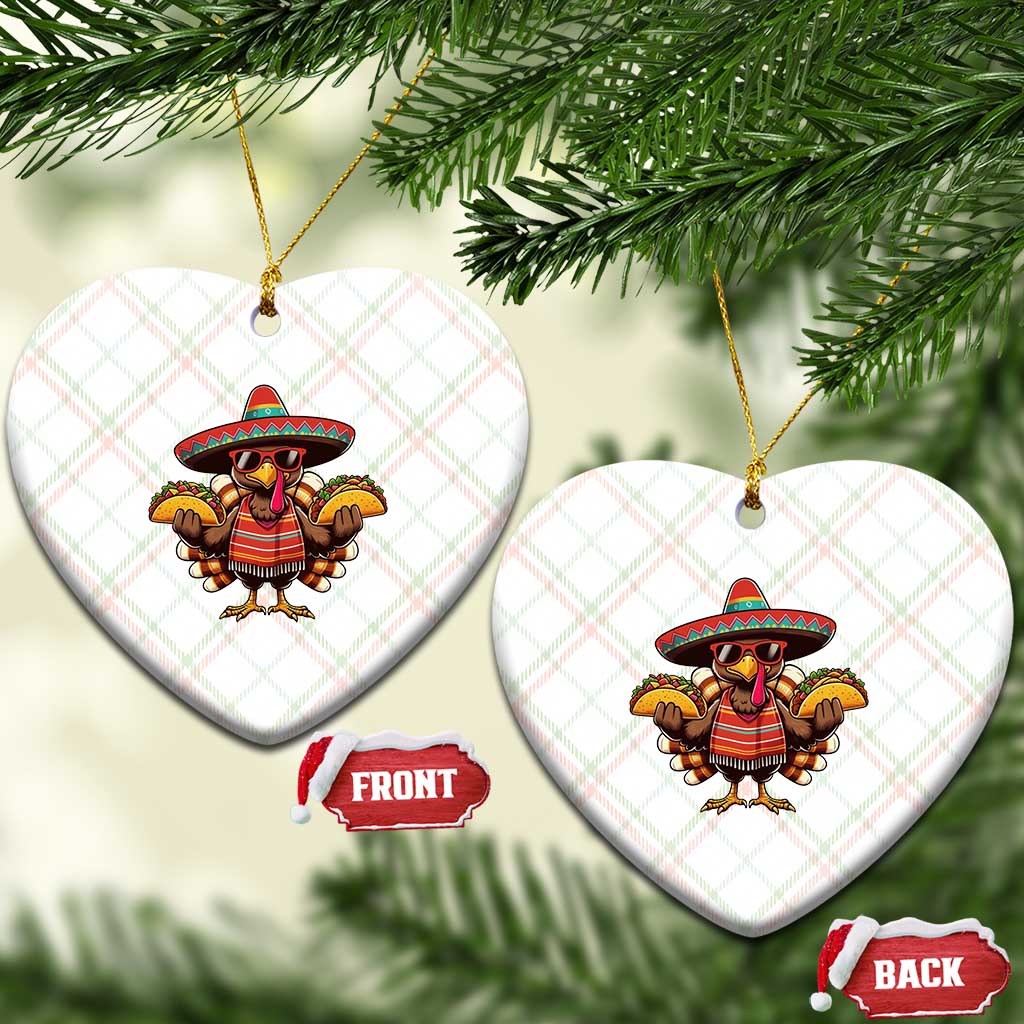 Funny Thanksgiving Turkey Ceramic Ornament Taco Mexican Xmas TS14 Print Your Wear