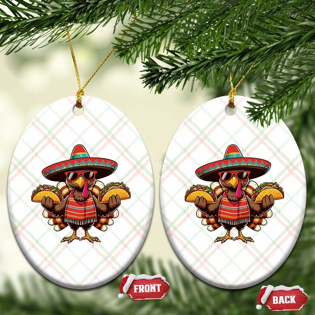 Funny Thanksgiving Turkey Ceramic Ornament Taco Mexican Xmas TS14 Print Your Wear