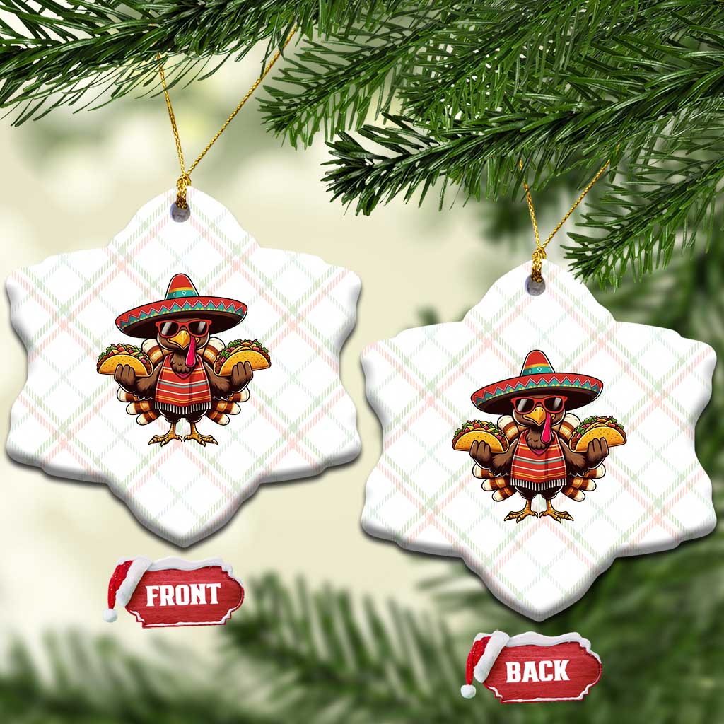 Funny Thanksgiving Turkey Ceramic Ornament Taco Mexican Xmas TS14 Print Your Wear