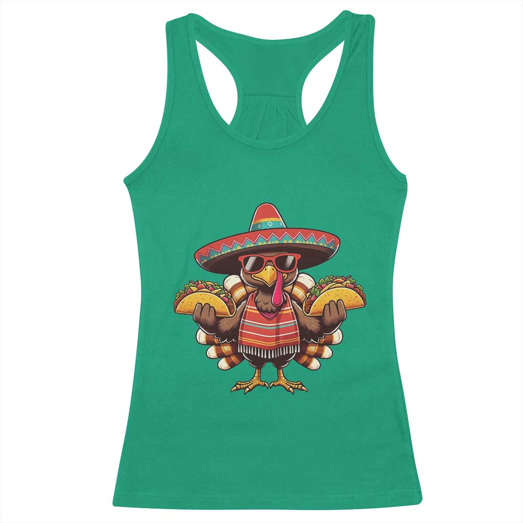 Funny Thanksgiving Turkey Racerback Tank Top Taco Mexican Christmas TS14 Irish Green Print Your Wear