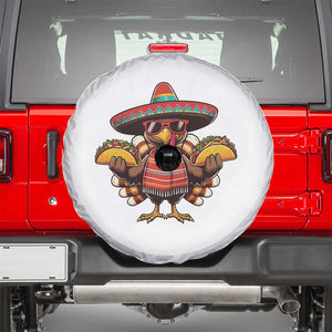 Funny Thanksgiving Turkey Spare Tire Cover Taco Mexican Christmas TS14 White Print Your Wear