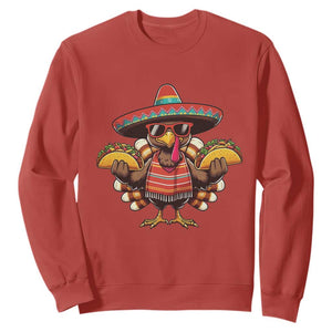 Funny Thanksgiving Turkey Sweatshirt Taco Mexican Christmas TS14 Red Print Your Wear