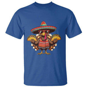 Funny Thanksgiving Turkey T Shirt Taco Mexican Christmas TS14 Royal Blue Print Your Wear