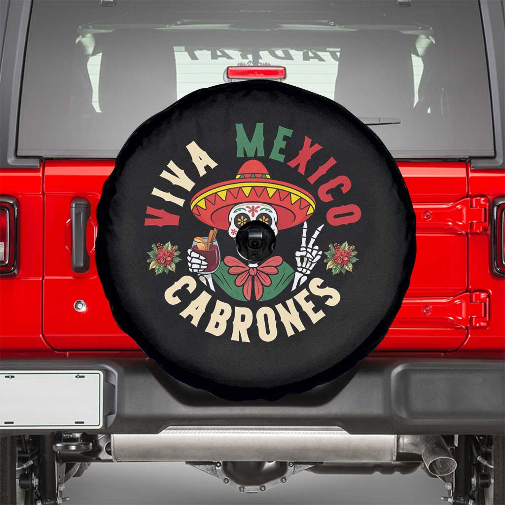 Viva Mexico Cabrones Spare Tire Cover Mexican Skull Christmas TS14 Black Print Your Wear