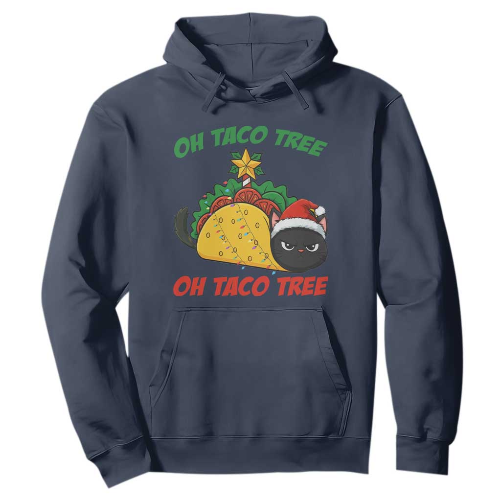 Funny Taco Cat Tree Christmas Hoodie TS14 Navy Print Your Wear