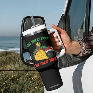Funny Taco Cat Tree Christmas Tumbler With Handle TS14 Print Your Wear