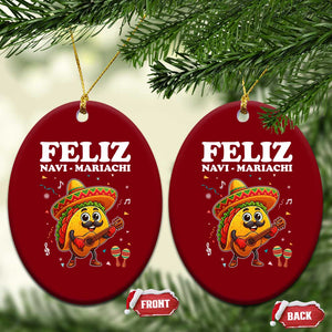 Funny Taco Mexican Xmas Ceramic Ornament Feliz Navi Mariachi TS14 Print Your Wear