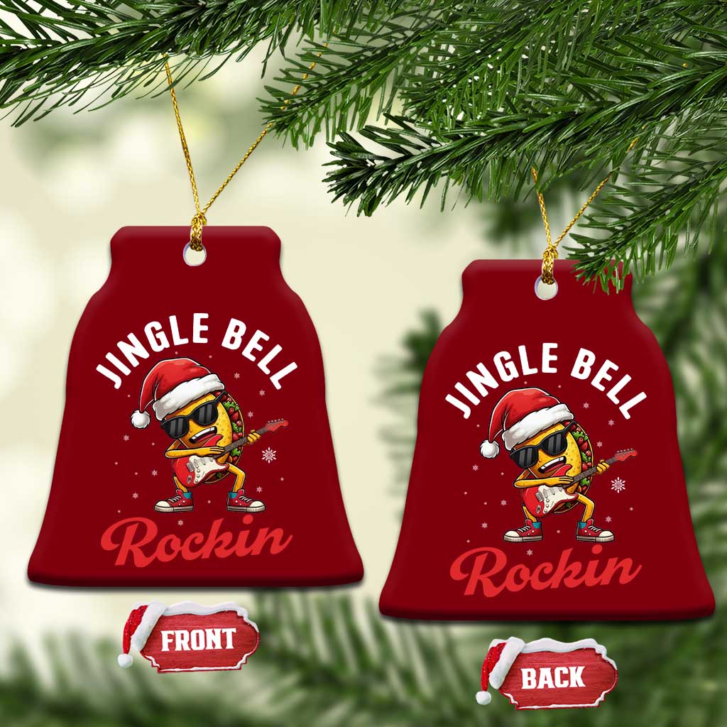 Funny Taco Xmas Ceramic Ornament Jingle Bell Rockin TS14 Print Your Wear