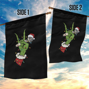 Funny Christmas Rock Garden Flag Rock Green Hand Style Xmas TS14 Print Your Wear