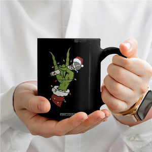 Funny Christmas Rock Coffee Mug Rock Green Hand Style Xmas TS14 Print Your Wear