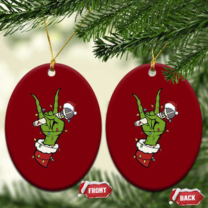 Funny Xmas Rock Ceramic Ornament Rock Green Hand Style Xmas TS14 Print Your Wear