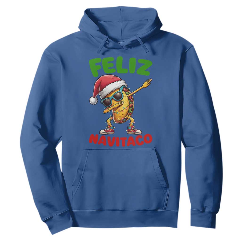Funny Taco Mexican Christmas Hoodie Feliz Navitaco TS14 Royal Blue Print Your Wear
