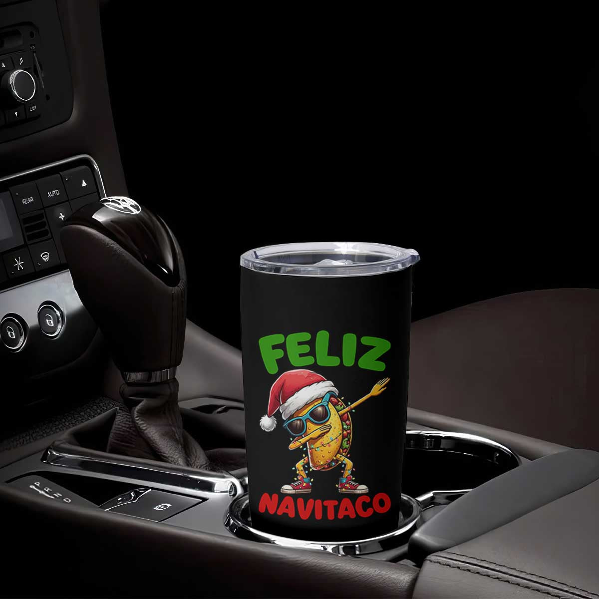 Funny Taco Mexican Christmas Tumbler Cup Feliz Navitaco TS14 Print Your Wear