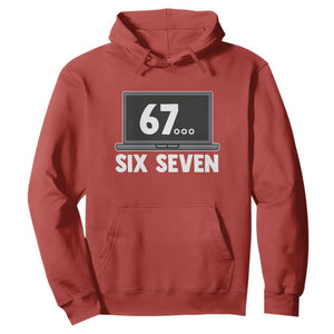 67 Six Seven Meme Hoodie Funny Tech Support TS14 Red Print Your Wear