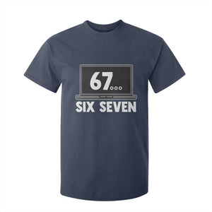 67 Six Seven Meme T Shirt For Kid Funny Tech Support TS14 Navy Print Your Wear